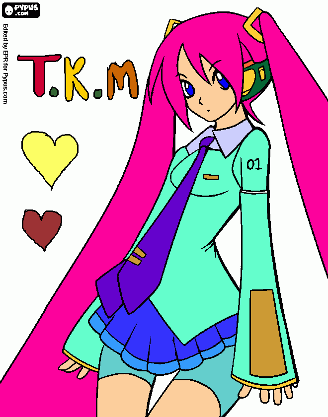 Chica Manga para colorear