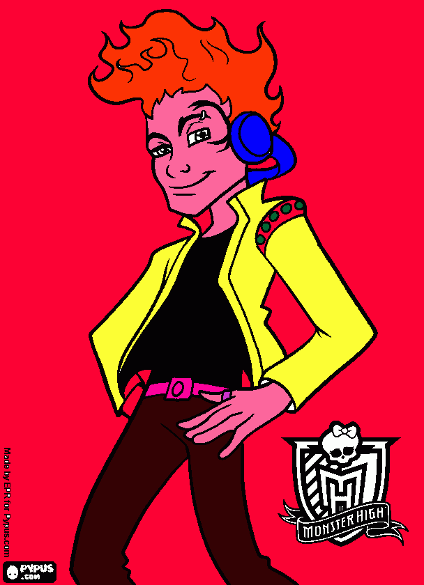 chico fuego para colorear