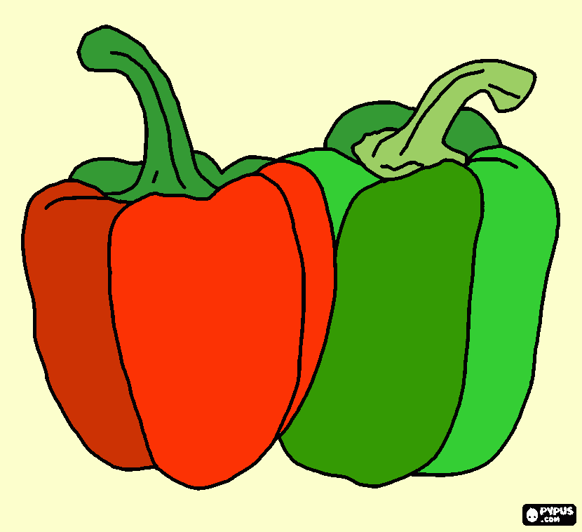 chiles dulces para colorear
