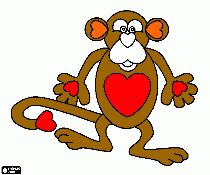 chimpances para colorear