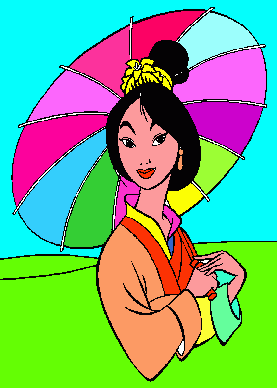 chinita para colorear