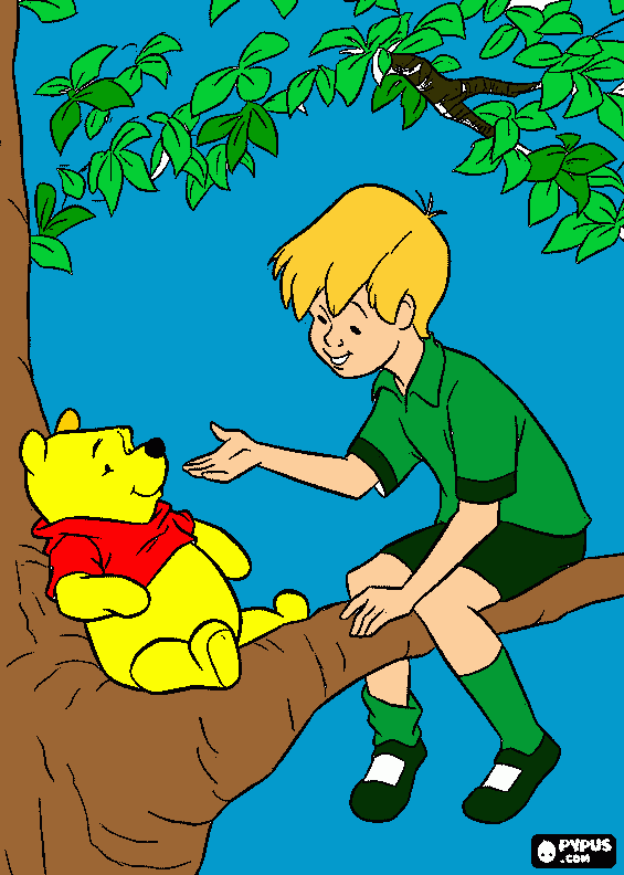 christopher robin para colorear