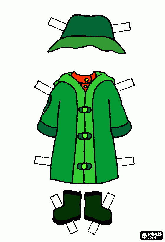 chubasquero para colorear