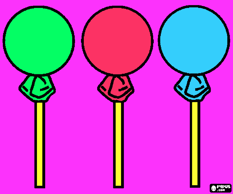 chupetas 3 para colorear