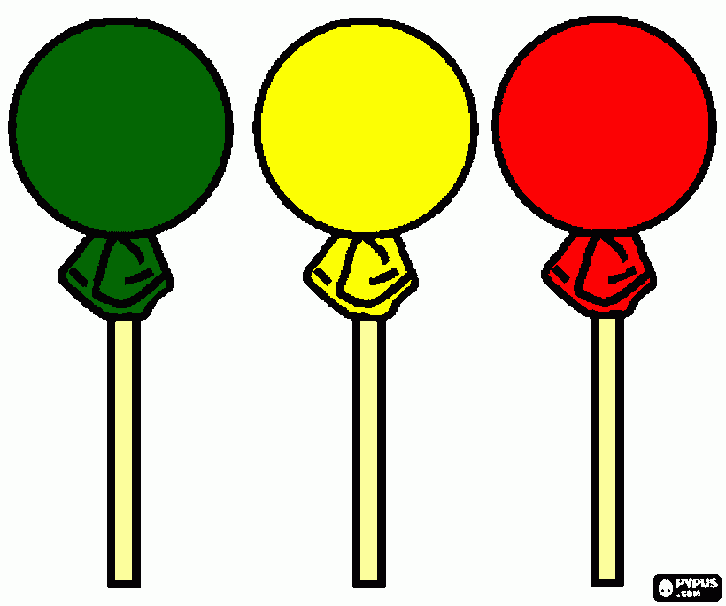 chupetines colores para colorear