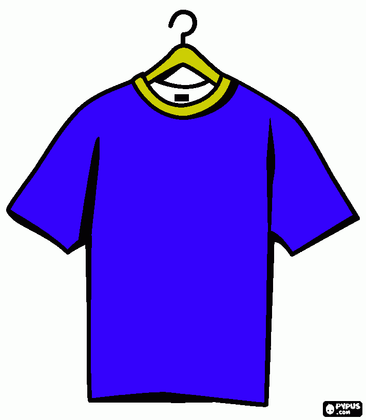 CIENCIAS  remera azul para colorear