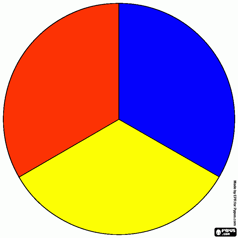 circulo 3 colores para colorear