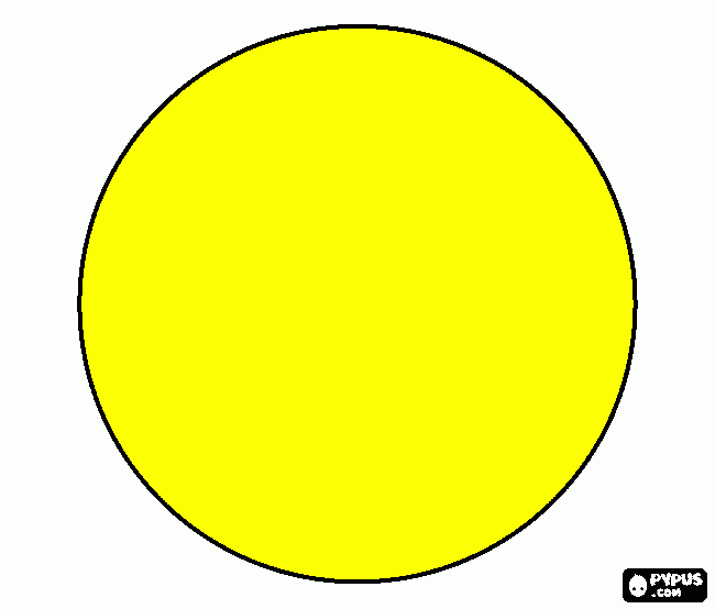 circulo amarill para colorear, circulo amarill para imprimir