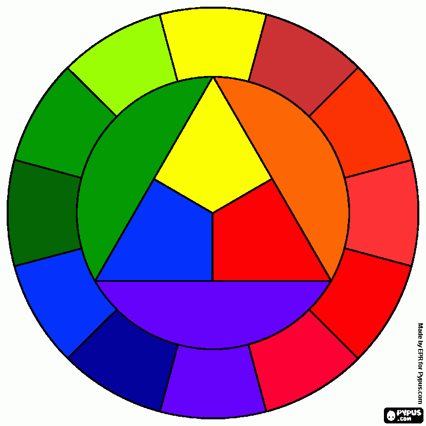 circulo de colores para colorear