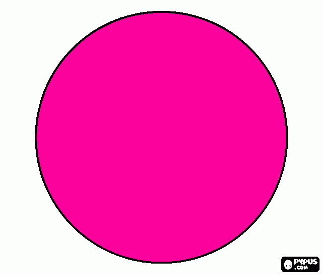 circulo rosa para colorear, circulo rosa para imprimir