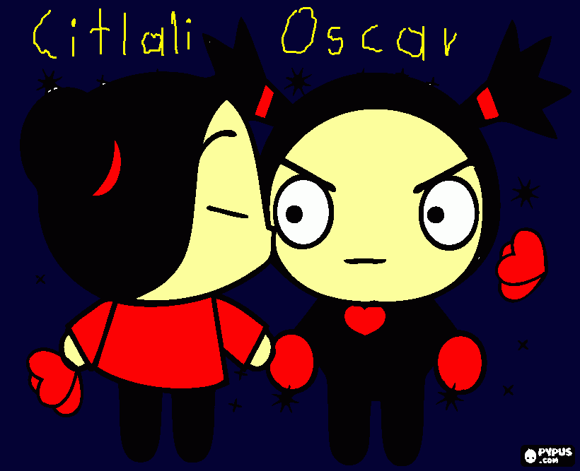 citlali & oscar para colorear