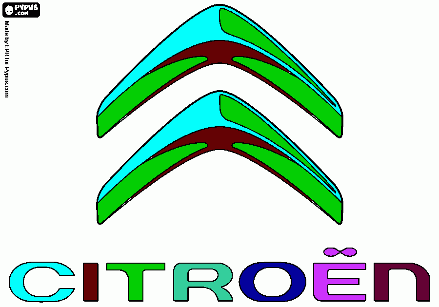 citroen el logo para colorear