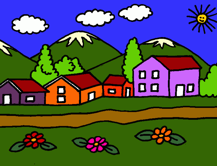 CIUDAD ANTIGUA para colorear