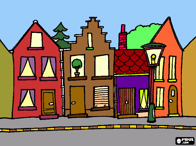 ciudad catita para colorear