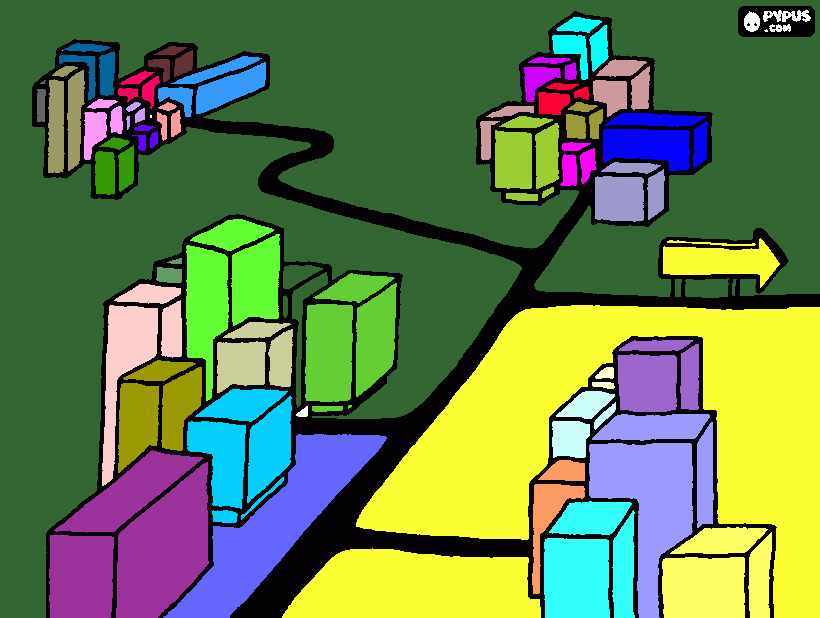 Ciudad Urbana para colorear