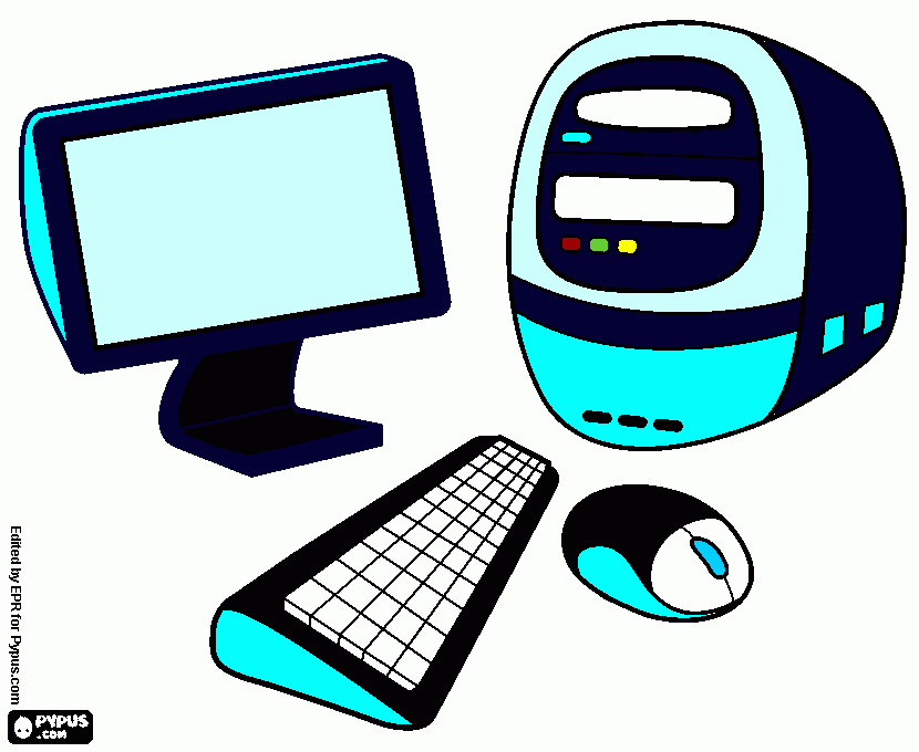 clase computación para colorear