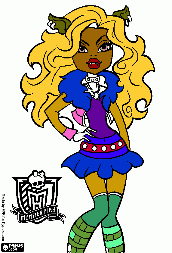 claudine para colorear