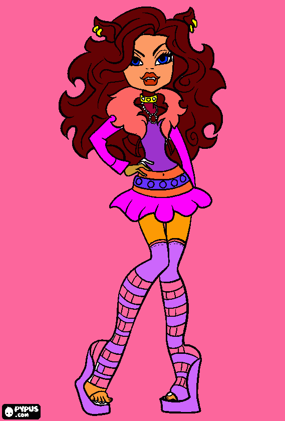 Clawdeen Wilf para colorear