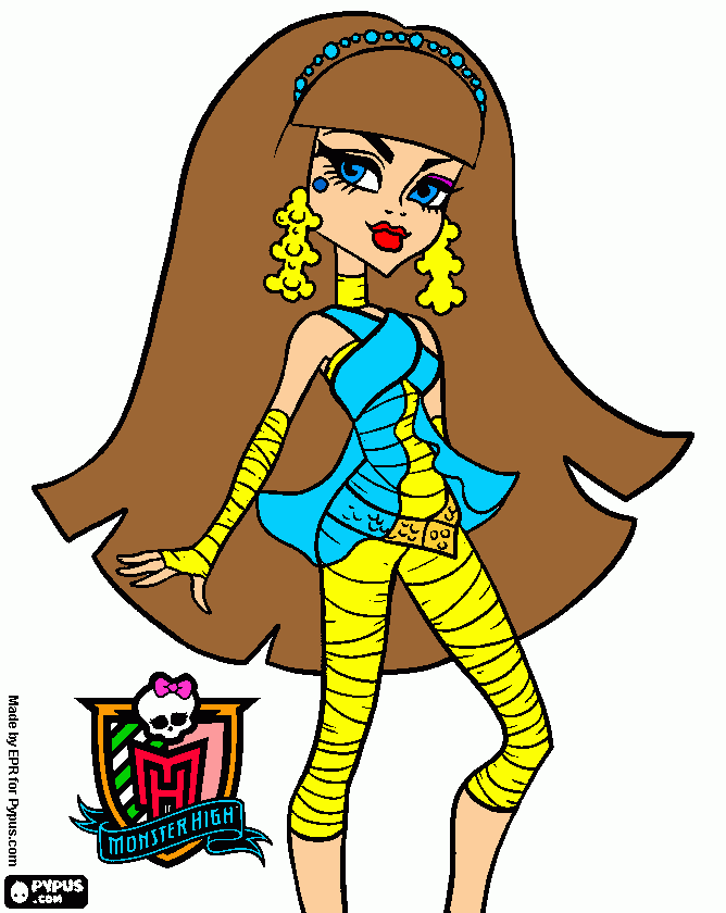 Cleo de Nile de Monster High para colorear