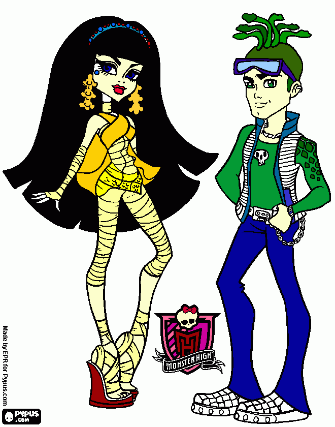 cleo de nilo y su novio para colorear