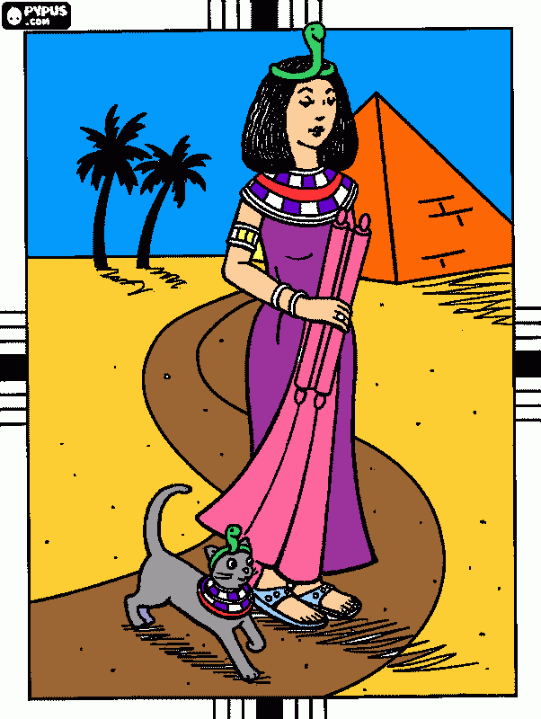 Cleopatra antiguo egipto para colorear