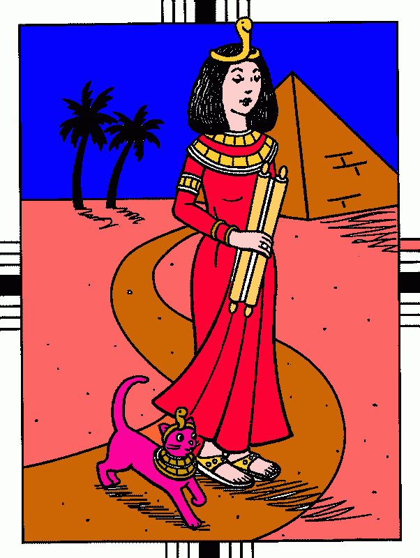 cleopatra para colorear