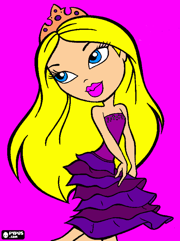 cloe princesa para colorear