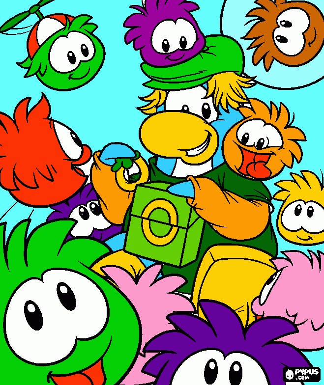 club penguin de uriel acosta morganti para colorear