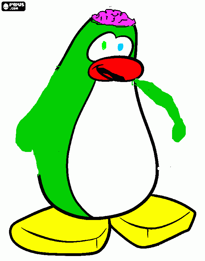 club penguin:zombie para colorear
