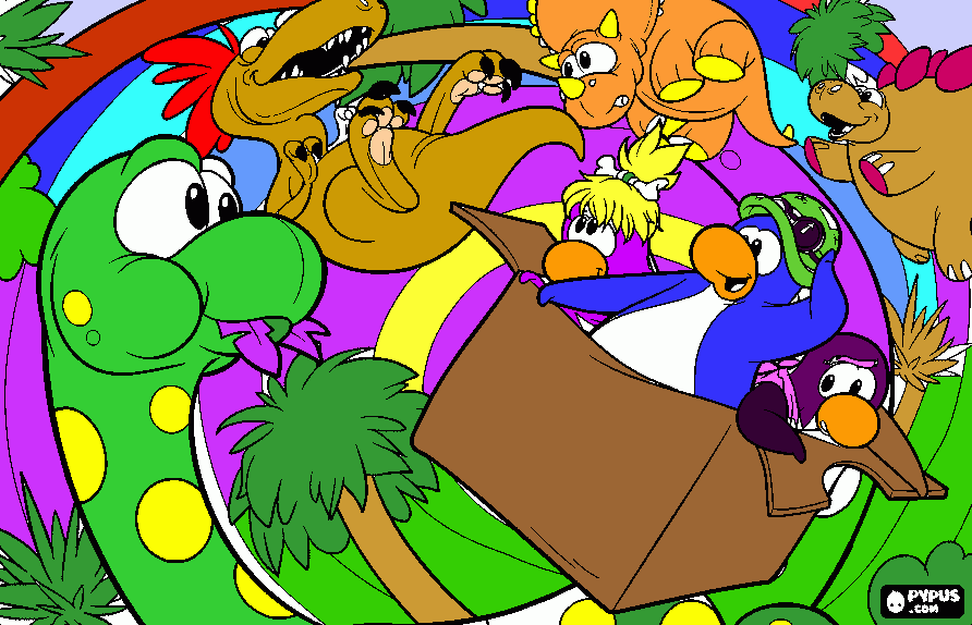 club pinquen para colorear