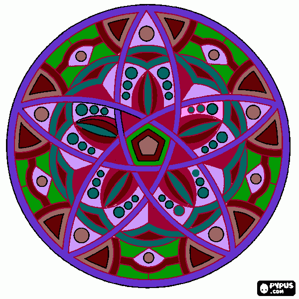 clásico mandala circular para colorear