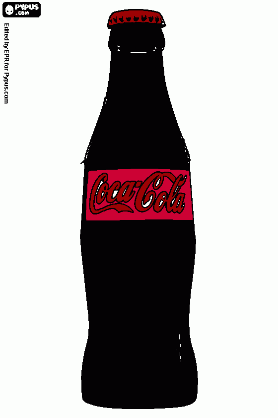 coca cola original para colorear