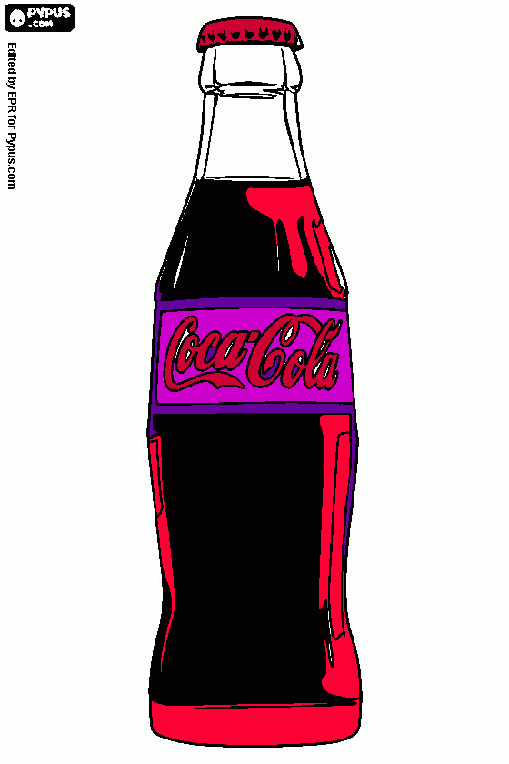 cocacola para colorear, cocacola para imprimir