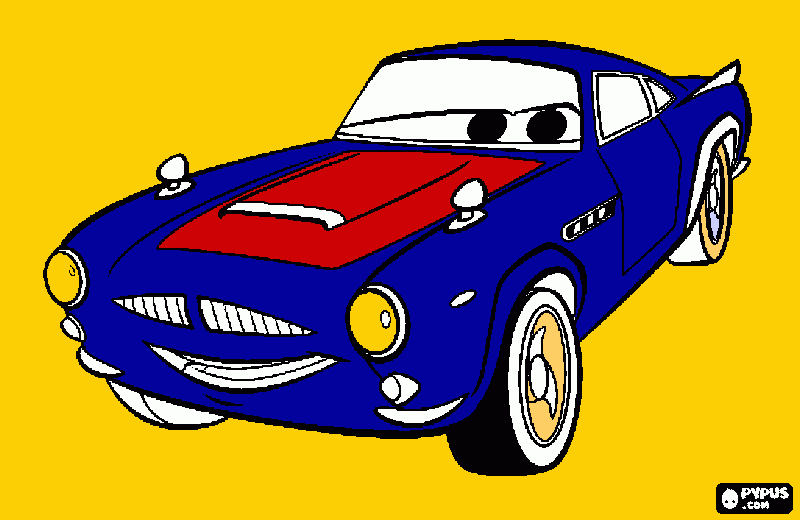 coche de cars 2 para colorear