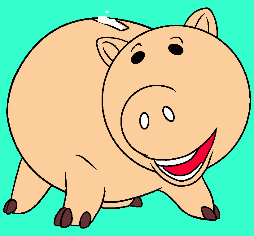 cochinito para colorear