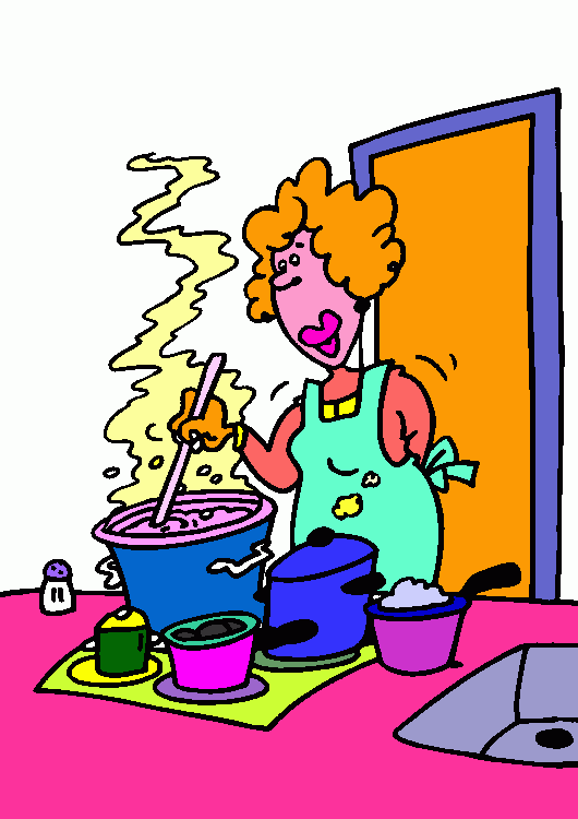 Cocinera para colorear