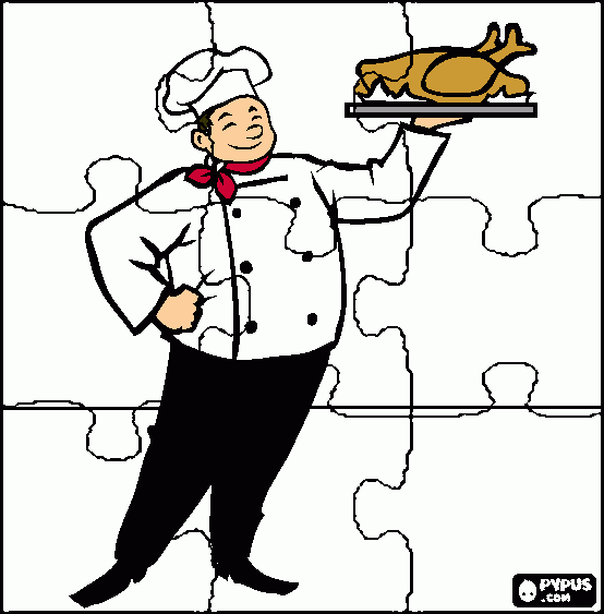 cocinero para colorear
