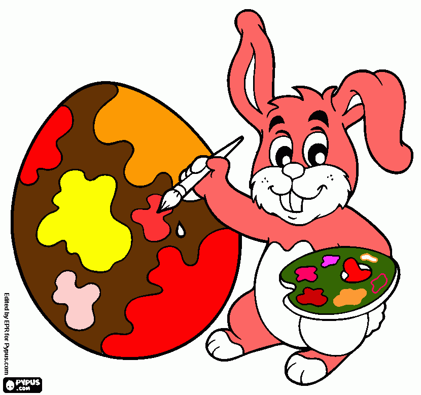 coloreado de conejo para colorear