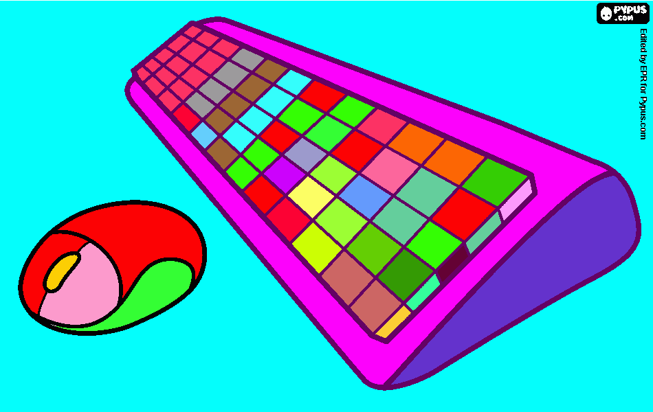 Coloreado del teclado y el ratón para colorear