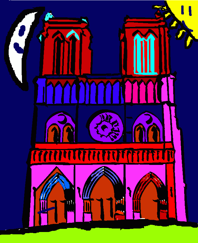 coloreando NotreDam  para colorear