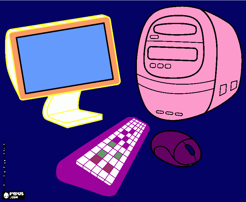 COLOREAR COMPUTADORA para colorear