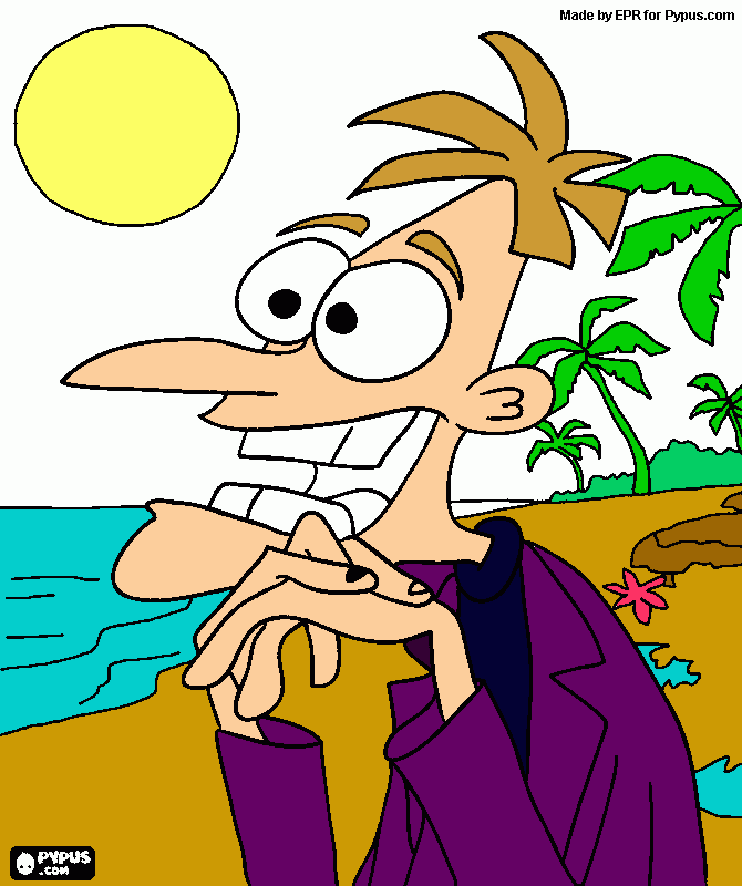  colorear el doctor heinz doofenshmirtz para colorear