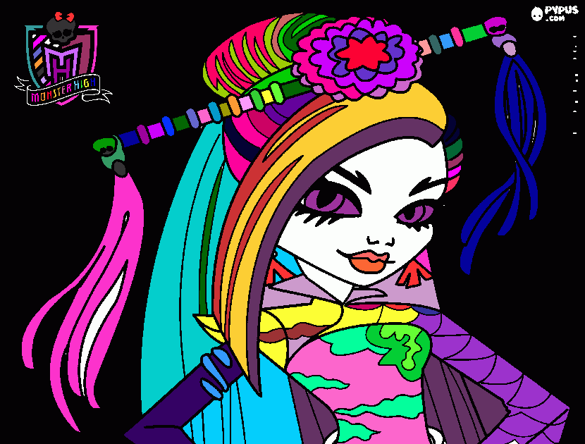 colorear jinafire long de monster high para colorear