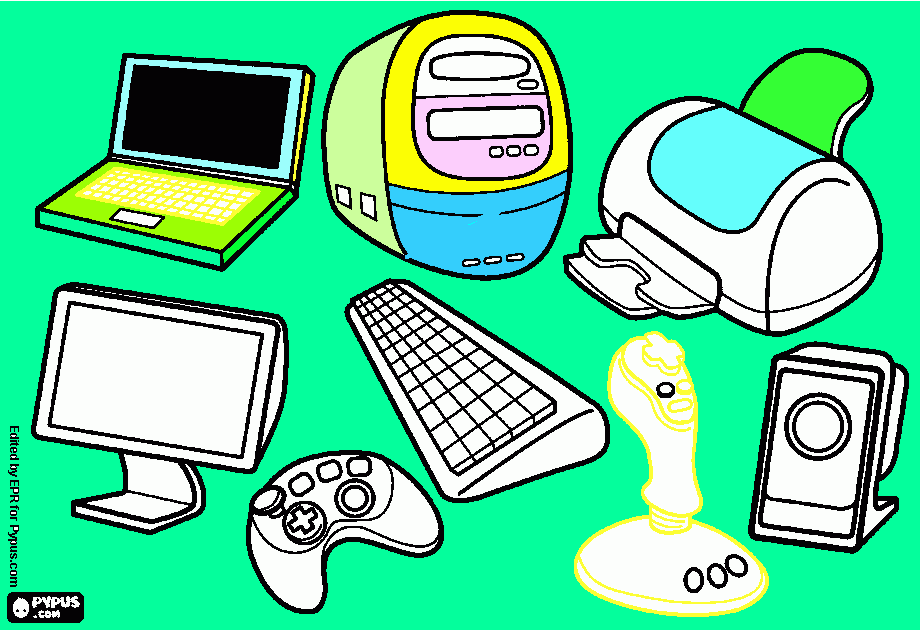 COLOREAR LA COMPUTADORA para colorear