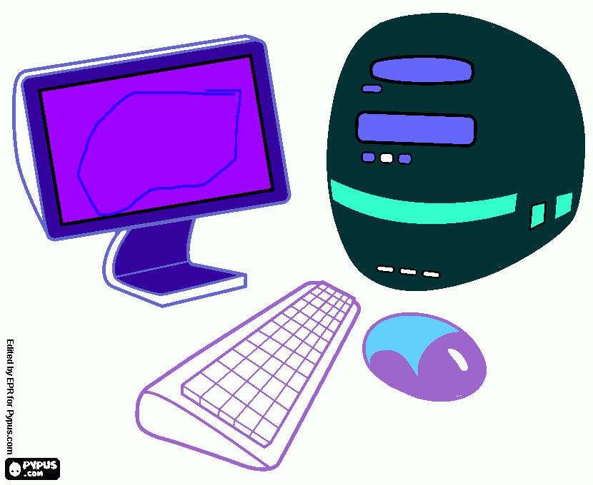Coloreo la computadora para colorear