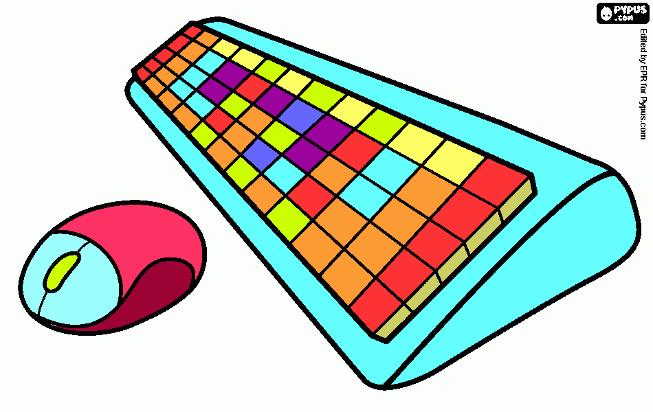 coloreo partes de la compu para colorear