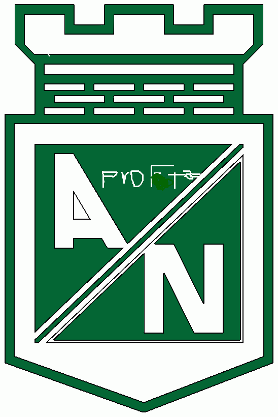 colores escudo de cd club atletico nacional para colorear