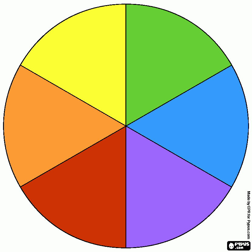 Colores primaros y secundarios para colorear