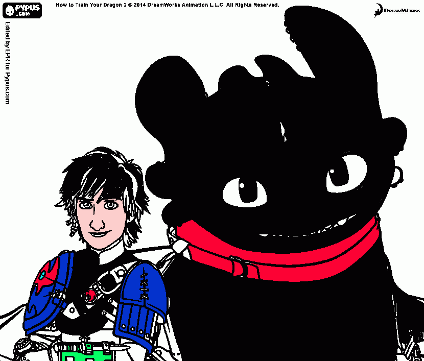como entrenar a mi dragon 1 para colorear
