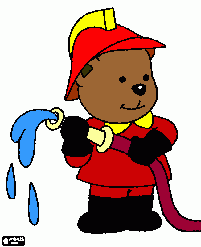 COMOUTACION BOMBERO para colorear
